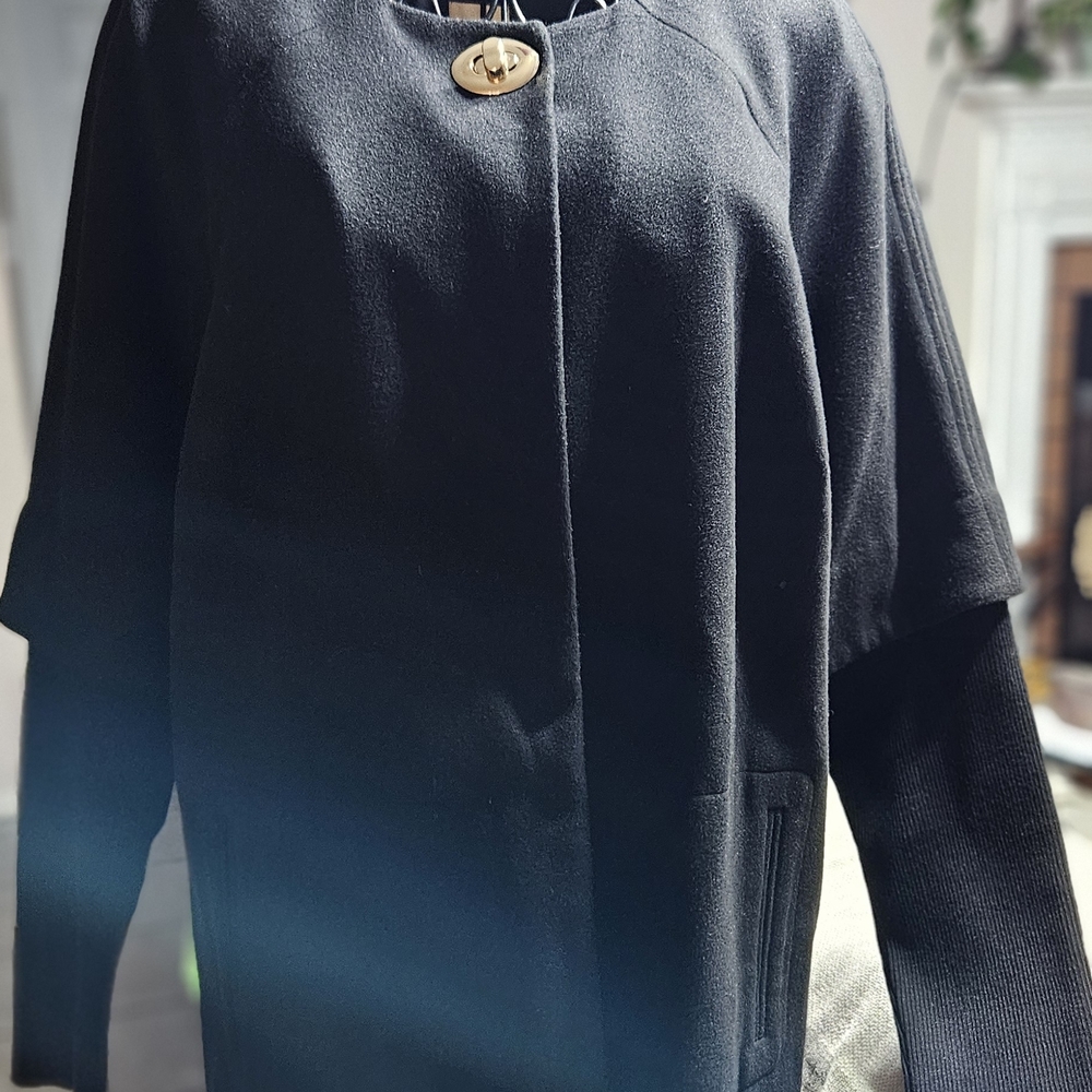 Chico's Black Blazer with Gold Button